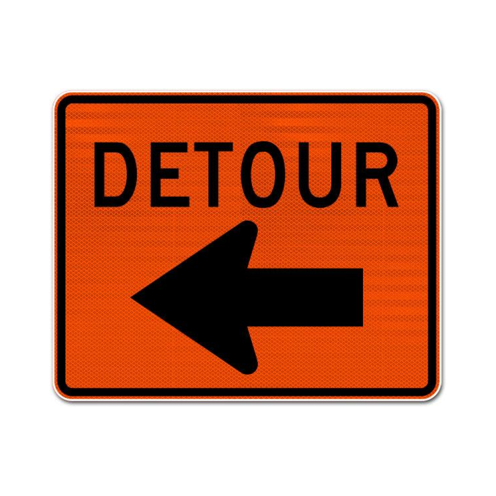 Detour Sign (Left Arrow)