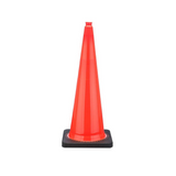 36" Orange Traffic Cone, Black Base