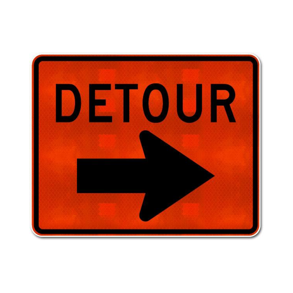 Detour Sign (Right Arrow)