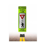 School Yield To Pedestrians In-Street Sign with Fixed Base