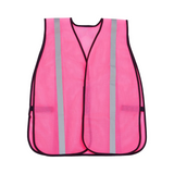 Hi-Vis Safety Vest, 1" Reflective Strips, Mesh