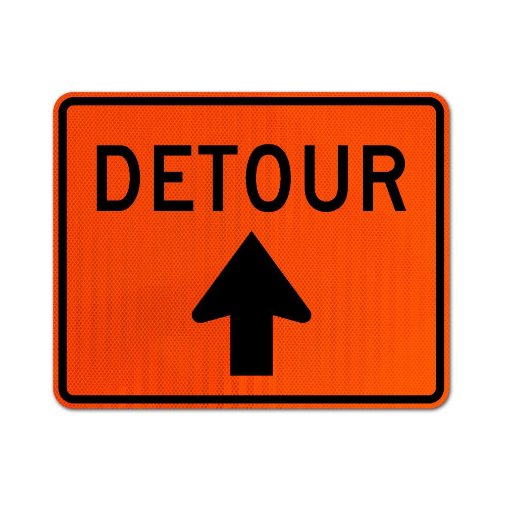 Detour Sign (Up Arrow)