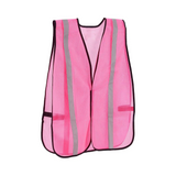 Hi-Vis Safety Vest, 1" Reflective Strips, Mesh