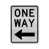 One Way Left Sign