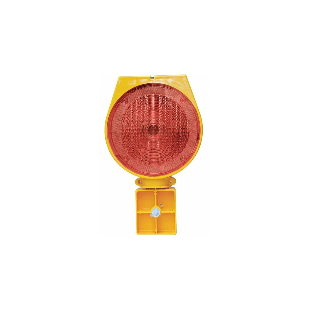 Solar Powered LED Barricade Light – Red Lens, Flashing Warning Signal, Type B, Safety Construction Use