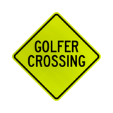 Golfer Crossing Sign
