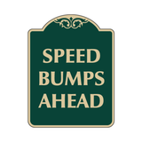 Speed Bumps Ahead Sign
