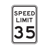 Speed Limit 35 MPH Sign