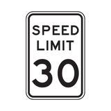 Speed Limit 30 MPH Sign