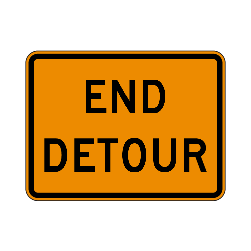 End Detour Sign