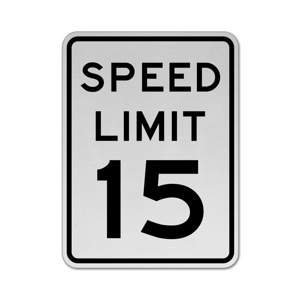 Speed Limit 15 MPH Sign