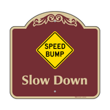 Speed Bump Slow Down Sign