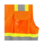 Class 2 Hi-Vis Safety Vest, 6 Pockets, Two-Tone, Mesh