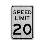 Speed Limit 20 MPH Sign