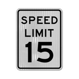 Speed Limit 15 MPH Sign