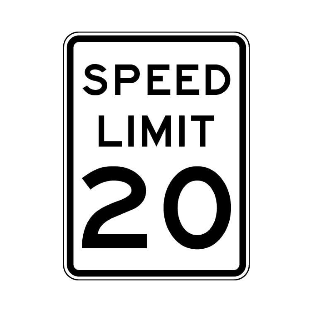Speed Limit 20 MPH Sign