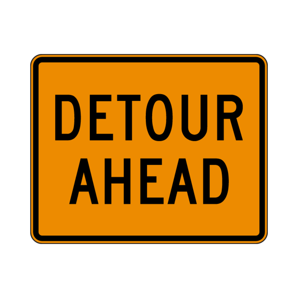 Detour Ahead Sign