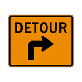 Detour Right Turn Sign