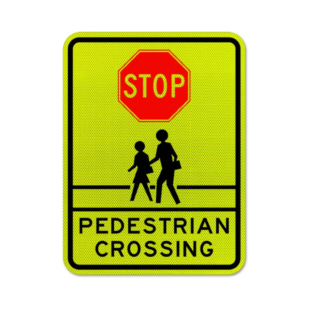 Stop Pedestrian Crosswalk Sign