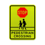 Stop Pedestrian Crosswalk Sign