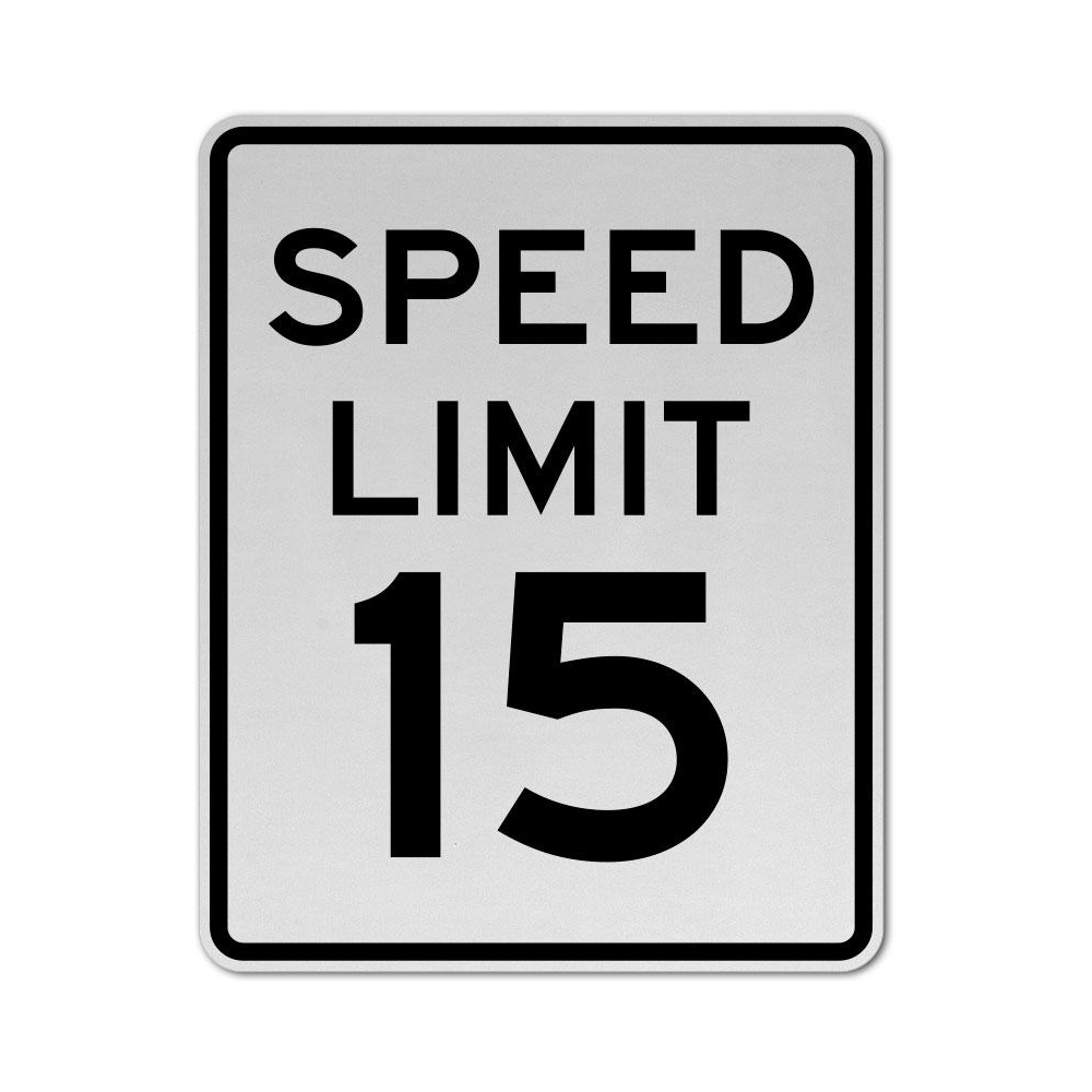 Speed Limit 15 MPH Sign
