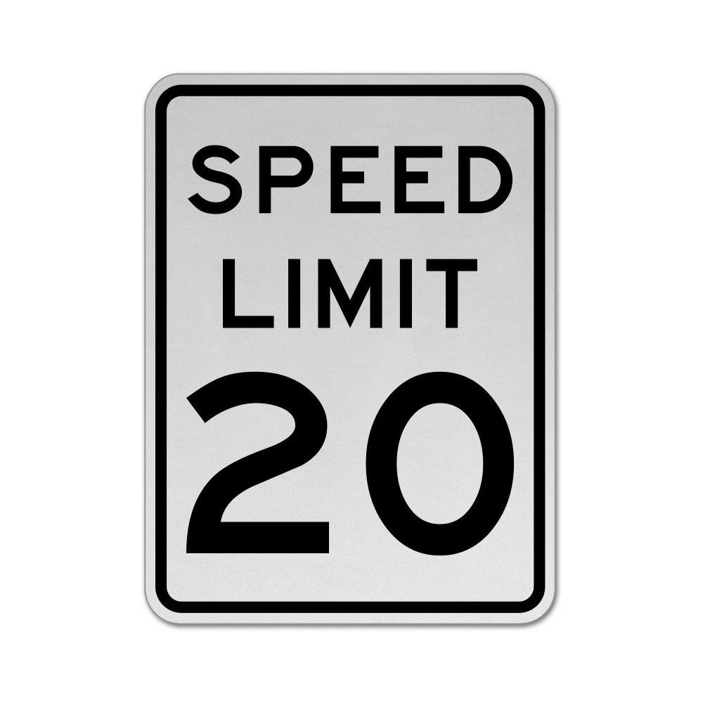 Speed Limit 20 MPH Sign