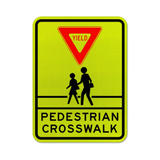 Yield Pedestrian Crosswalk Sign