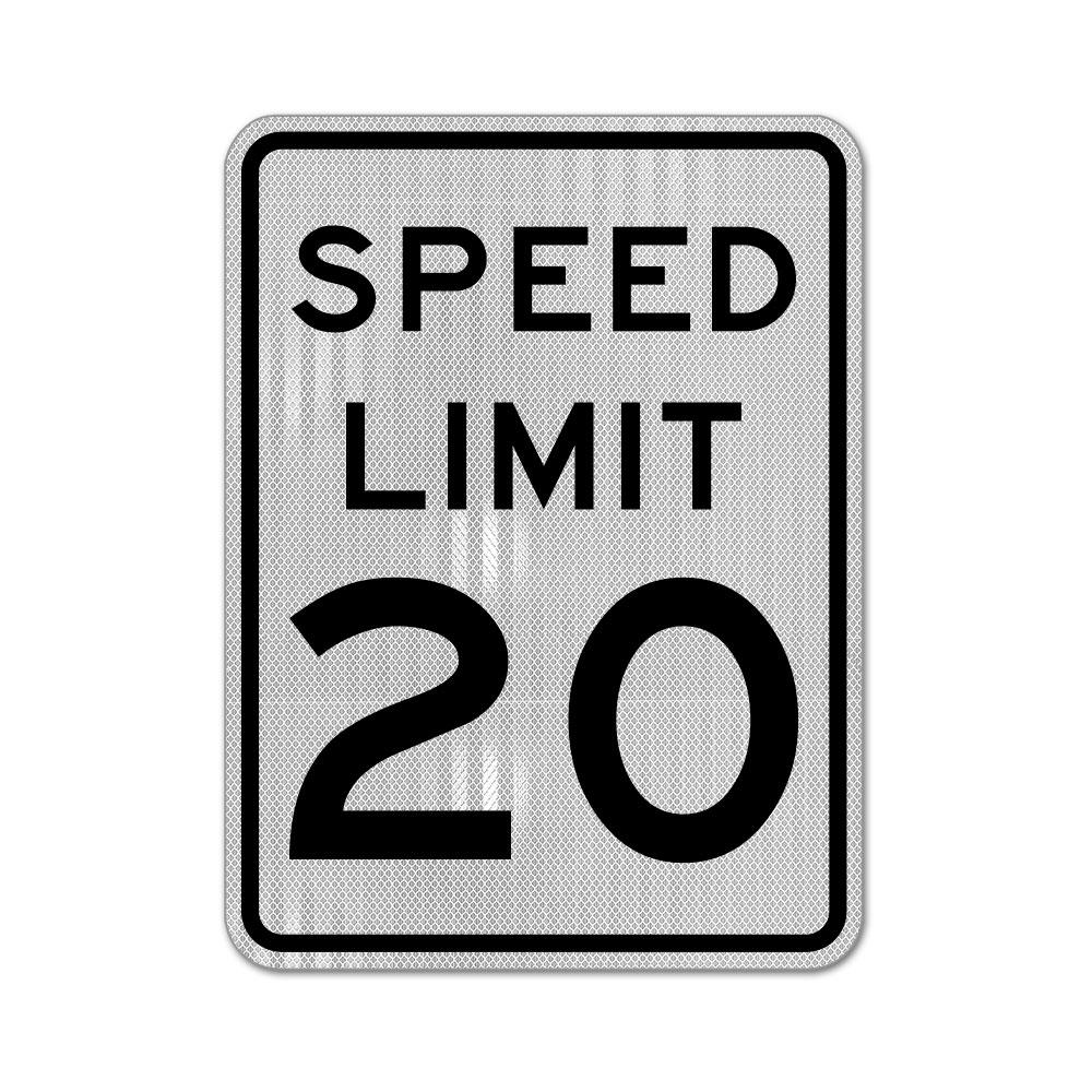 Speed Limit 20 MPH Sign