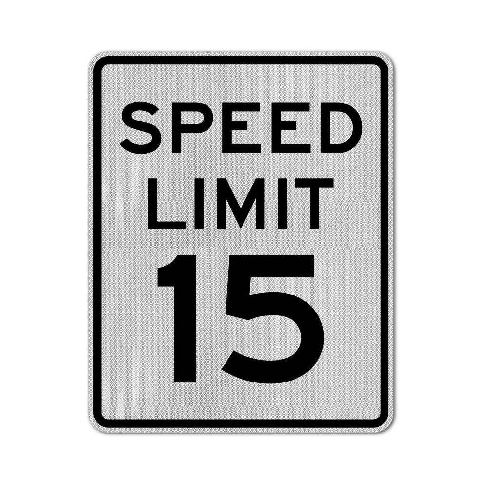 Speed Limit 15 MPH Sign