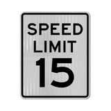 Speed Limit 15 MPH Sign