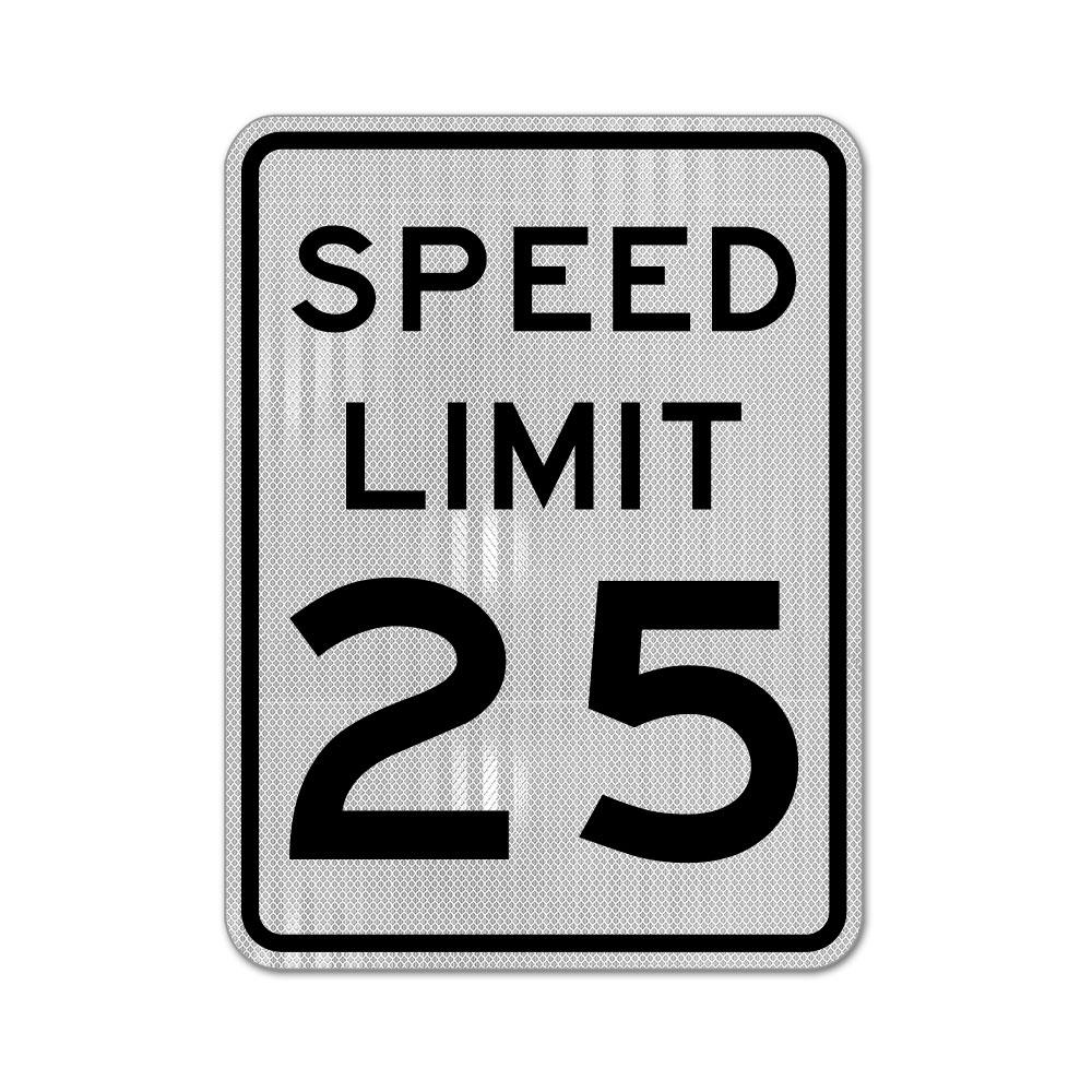 Speed Limit 25 MPH Sign