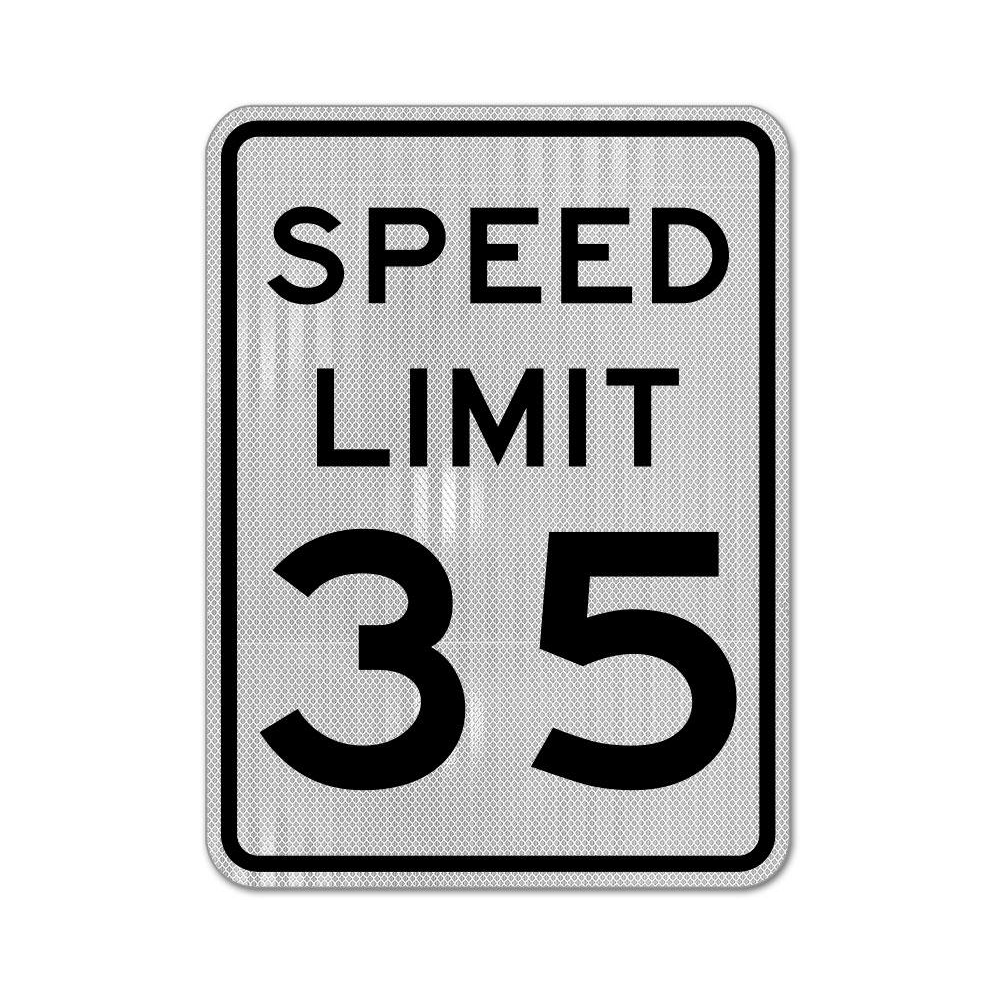 Speed Limit 35 MPH Sign