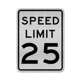 Speed Limit 25 MPH Sign