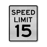 Speed Limit 15 MPH Sign