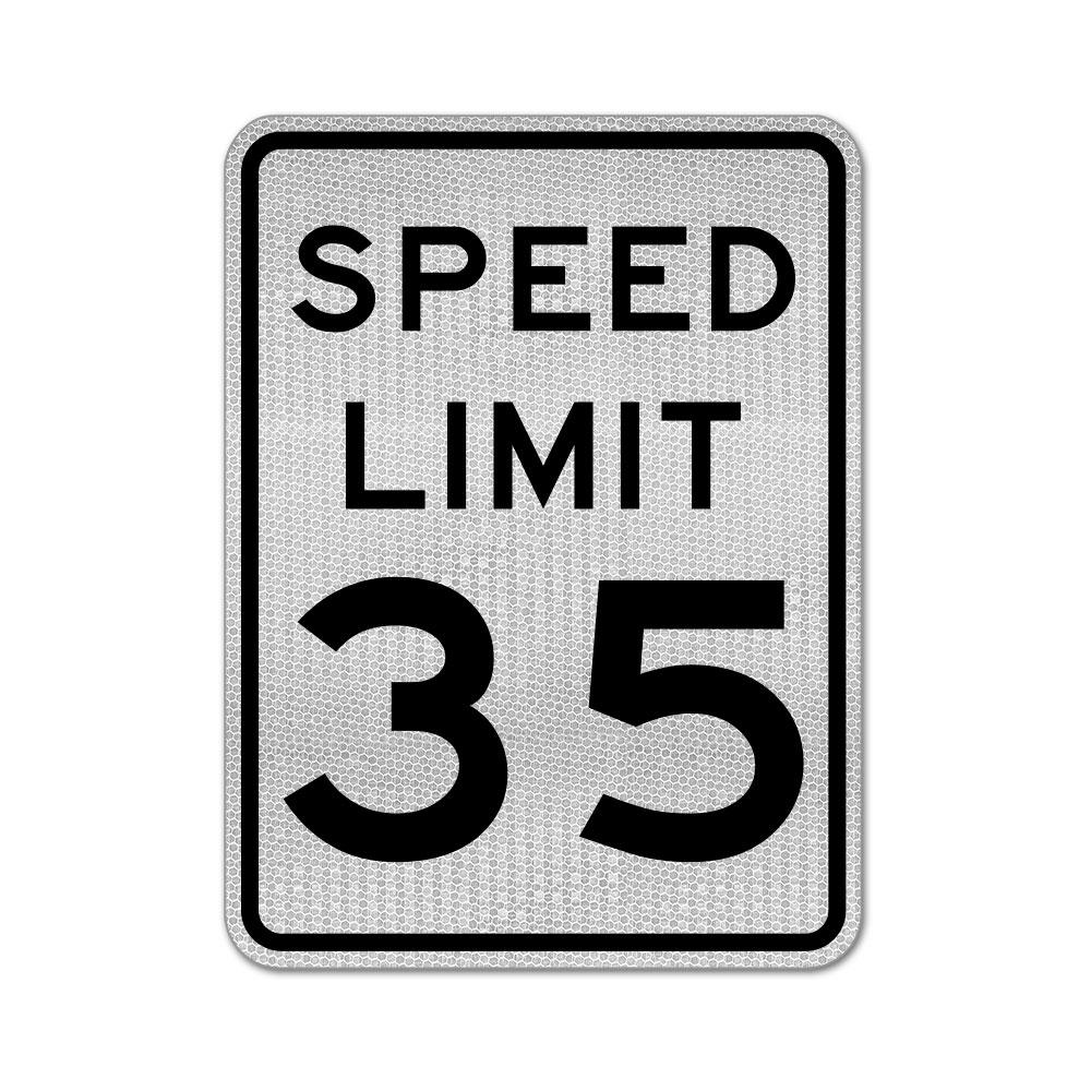 Speed Limit 35 MPH Sign