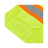 Class 2 Hi-Vis Safety Vest, 6 Pockets, Two-Tone, Mesh