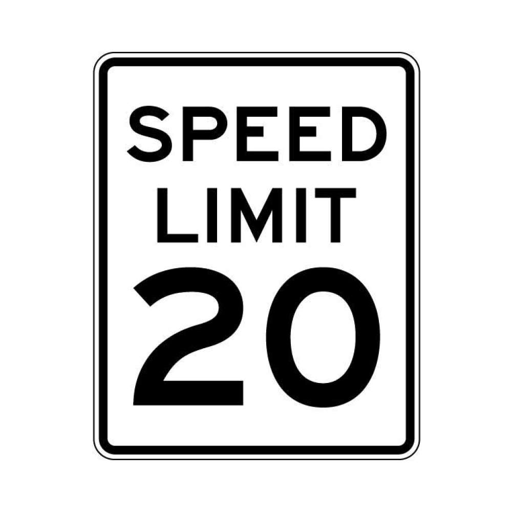 Speed Limit 20 MPH Sign