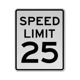 Speed Limit 25 MPH Sign