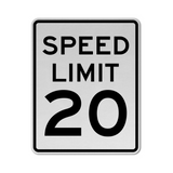 Speed Limit 20 MPH Sign