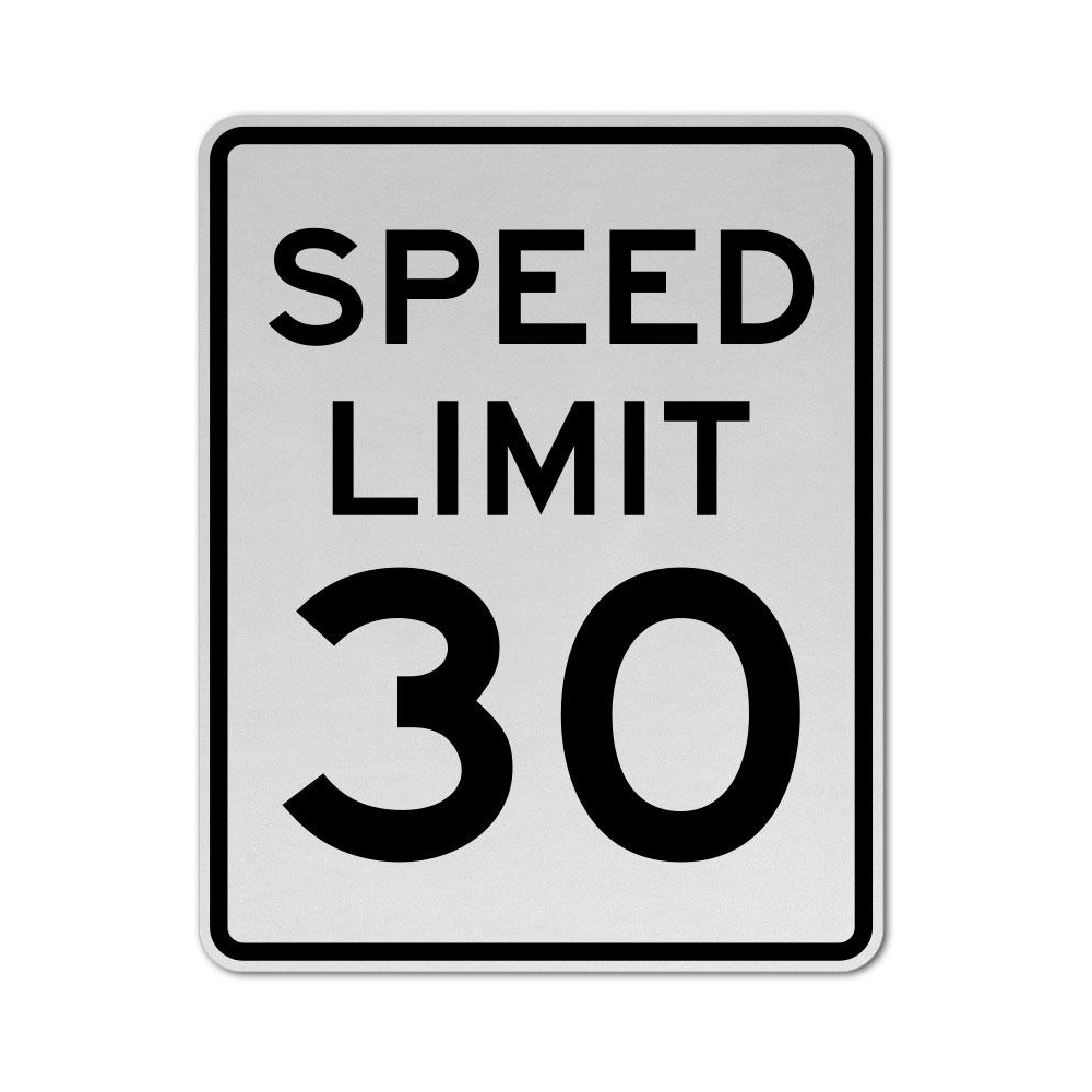 Speed Limit 30 MPH Sign