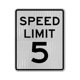 Speed Limit 5 MPH Sign
