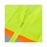 Class 2 Hi-Vis Safety Vest, 6 Pockets, Two-Tone, Mesh