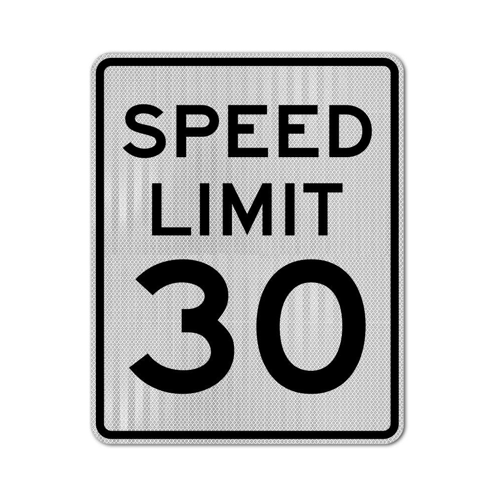Speed Limit 30 MPH Sign