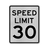 Speed Limit 30 MPH Sign