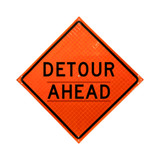 Detour Ahead Roll-Up Sign
