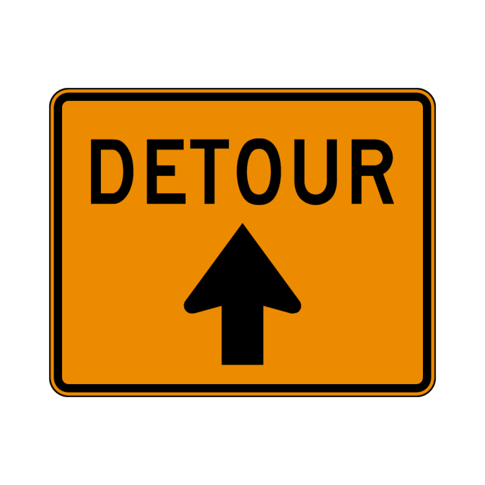 Detour Sign (Up Arrow)
