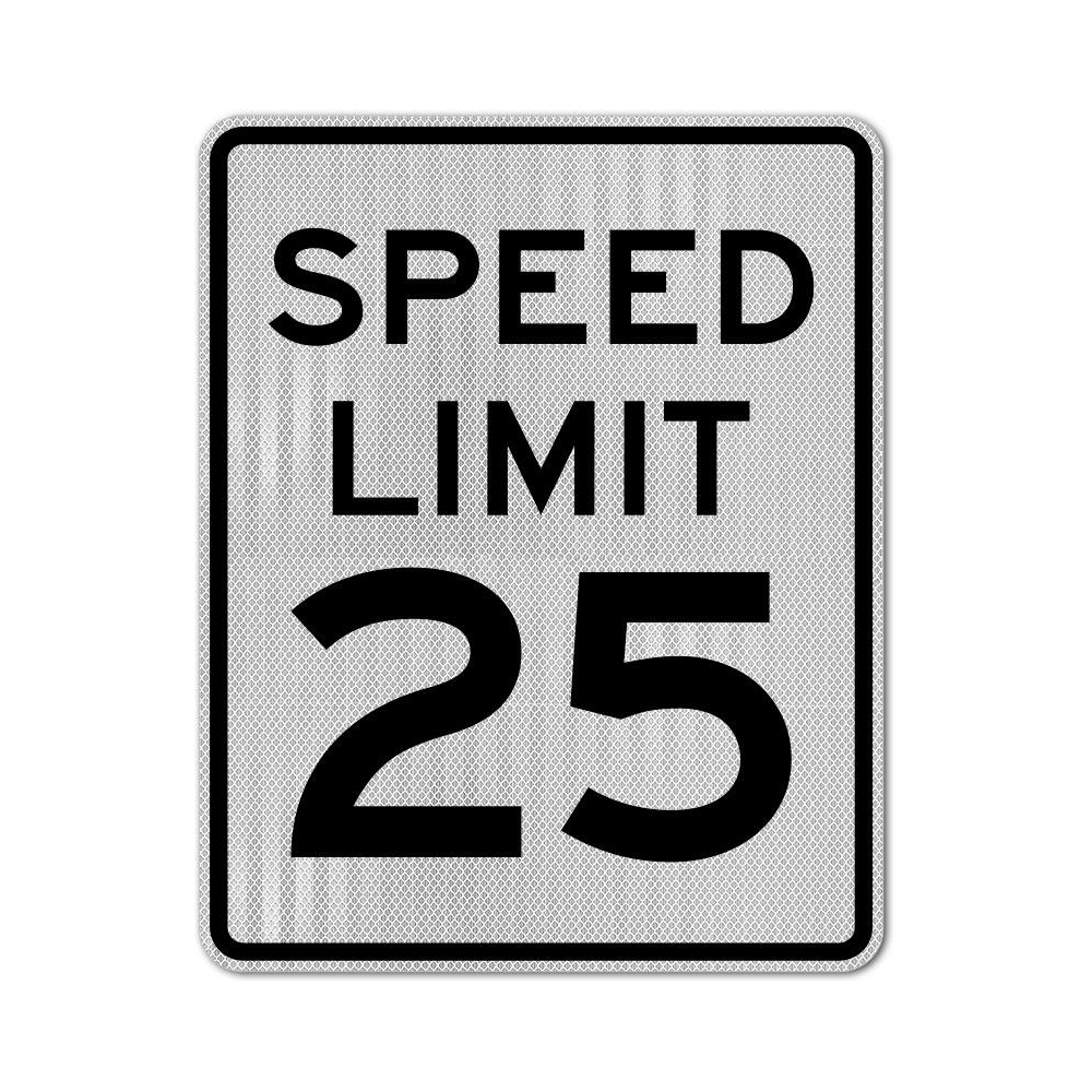Speed Limit 25 MPH Sign