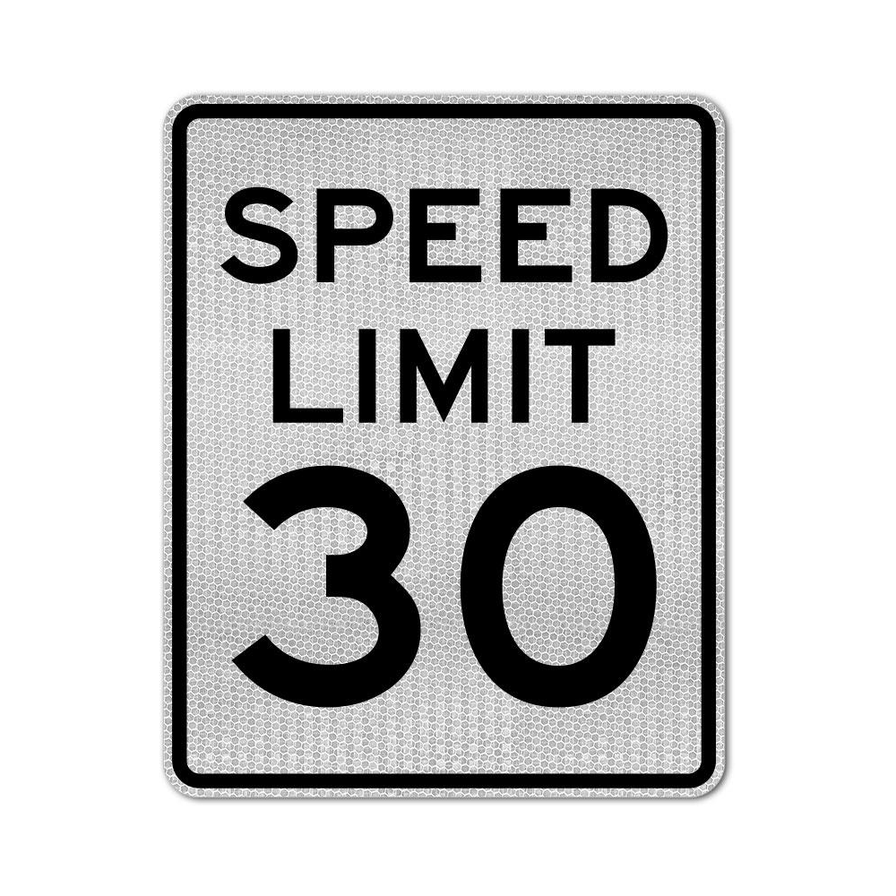 Speed Limit 30 MPH Sign