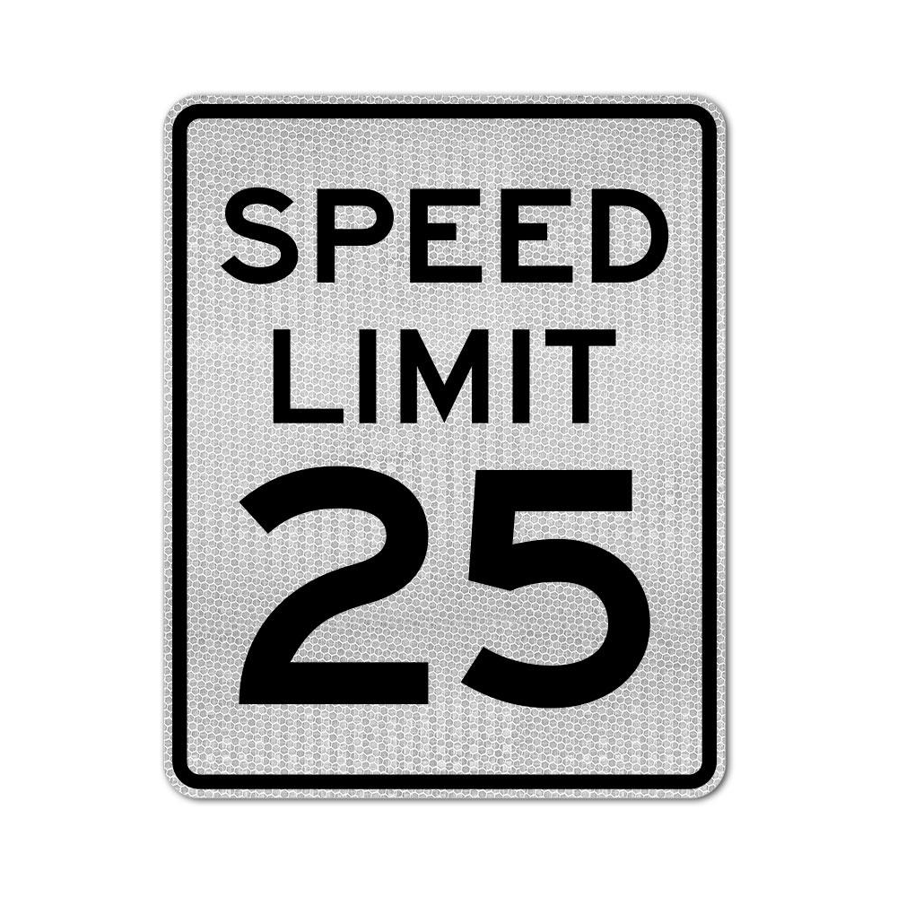 Speed Limit 25 MPH Sign