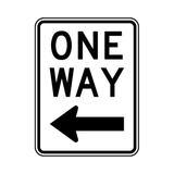 One Way Left Sign